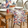 thumbnail image 4 of Blue Red Stars Patriotic 4th of July Table Runner, Seasonal Kitchen Dining Table Decoration for Home Party Decor 13x36 Inch, 4 of 6