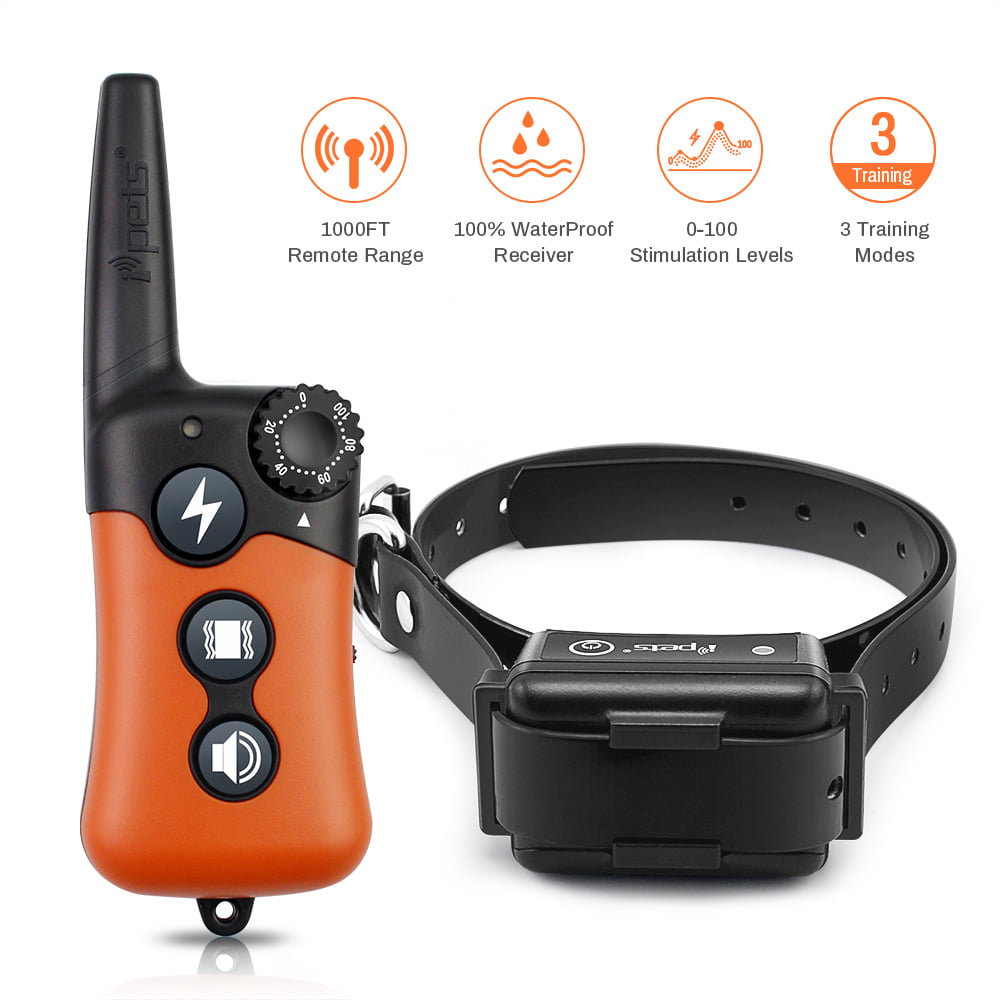 Ipets Rechargeable Waterproof Extra Dog Receiver Collar For E-Collar PET619S