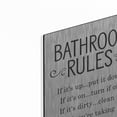 thumbnail image 2 of Luxe Metal Art 'Bathroom Rules' by lettered & lined, Metal Wall Art, 16"x24", 2 of 9
