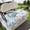 blue, variant on Golf Cart Seat Covers for 2 Seater,Turquoise Dahlia Microfiber Cart Seat Towel Blanket,Country Gray Abstract Floral Flowers Absorbent Breathable Non Slip Bench Seats Protector for Golf Course 51"x31"