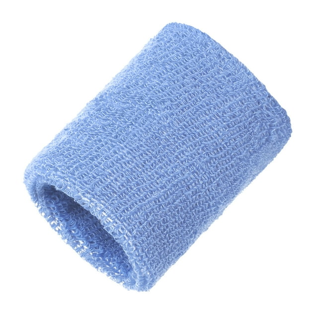 Soidarity Muñequera deportiva Muñequera absorbente de sudor Muñequera elástica unisex para niños adultos, azul lago claro lago azul claro 20piezas
