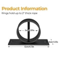 thumbnail image 3 of 5Pcs Rope Support Caps Cover Stainless Steel Brackets Black Ropes Clamps For Fencing Stair Deck Screw Securing Rope, 3 of 9