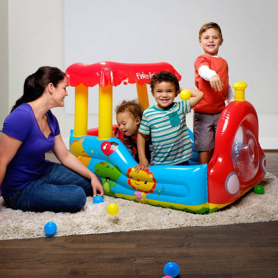 2Y+ Train Ball Pit Play Baby Indoor Outdoor Inflatable Playpen Bouncer Ball Pits eBay