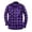 A-Dark Purple606, variant on XIAOCHA Men's Buffalo Plaid Flannel Shirt Collared Long Sleeve Button Up Blue And Black Checked Blouse Warm Casual Everyday Layering Top