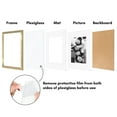 thumbnail image 5 of Americanflat 9x12 Picture Frame with Polished Plexiglass with 6x8 Mat 2 Pack Display Photo Galleria - Gold, 5 of 8