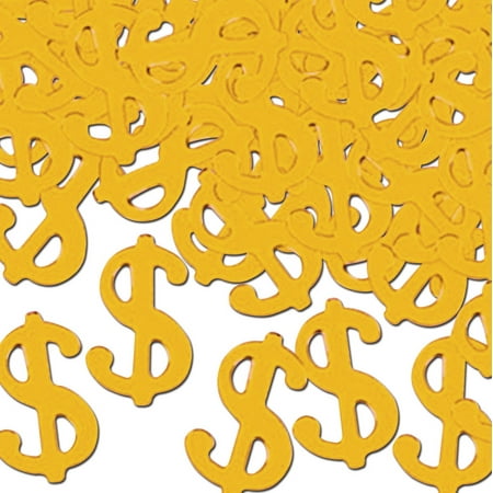 Fanci-Fetti Gold Dollar Money Sign $ 1oz Confetti Celebration Party Decoration