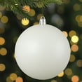 thumbnail image 3 of Northlight 4" Shatterproof Matte Christmas Ball Ornament - White, 3 of 4