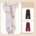 thumbnail image 2 of Pantalones Sanrio Hello Kitty Anime American Graffiti pantalones casuales de pierna recta moda versátil Graffiti pantalones sueltos Y2K niñas, 2 of 4