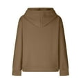 thumbnail image 5 of Jalioing Womens Plus Size Hoodies Long Sleeve Raglan Shirt Hooded Sweatshirt Oversized Pullover Tops S-5XL (5X-Large, Khaki), 5 of 5