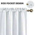 thumbnail image 4 of DWCN White Room Darkening Blackout Curtains - Thermal Insulated Privacy Energy Saving Window Curtain Drapes 52 x 45 inch Length, Set of 2 Bedroom Living Room Curtains, 4 of 5