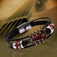 thumbnail image 3 of Retro Leather Guitar Bracelet for Men Women Music Lovers Stylish Wristband with Stainless Steel Clasp Unique Rock Handmade Accessory, 3 of 3