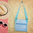 thumbnail image 4 of Panxico Home Textile Storage Children's Beach Shell Tool Storage Bag Shoulder Mesh Tote Bag Beach Bag Blue, 4 of 5