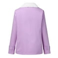thumbnail image 6 of CILENON Christmas Women Sherpa Jacket for Women 2024 Winter Warm Coat Fleece Lined Coat Mid Length Winter Jacket Plus Size Sherpa Outwear Black Blazer(Purple,XL), 6 of 6