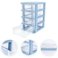 thumbnail image 2 of Eease Makeup Organizer with Drawers for Skincare and Jewelry Storage - Blue, 2 of 4