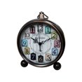thumbnail image 1 of Reloj despertador retro para estudiantes, pequeño, duradero y práctico, estilo americano, para el hogar (sin batería, bronce)., 1 of 7