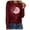 Red, variant on IROINNID Breast Cancer Pullover for Women Breast Cancer Awareness Loose Top Long Sleeve Sweatshirt Pullover Blouse,Silver