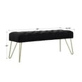thumbnail image 2 of Weston Home Addison Upholstered Bench, Black, 2 of 8