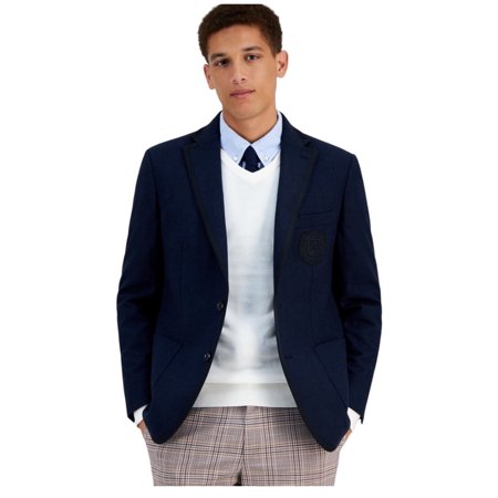 Tommy Hilfiger Mens Modern fit Sport Coat Blazer 40 R Navy Blue Solid