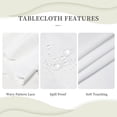 thumbnail image 4 of Round Tablecloth with Wave Lace 60 Inch, Autumn Gold Gingham Round Tablecloths Wipeable Washable Tabletop Covers Farmhouse Tablecloth for Kitchen Dinning Tabletop Outdoor, 4 of 8