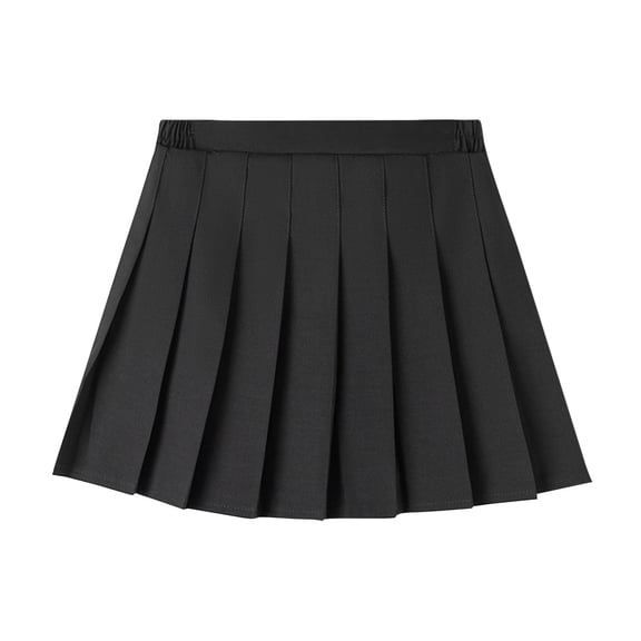 Uniform Skirts for Girls, Girls Skorts, Girls Pleated Skirt with Built In Safety Shorts Year Round Wear Solid Color for School or Casual Outfits
