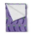 thumbnail image 2 of Eggplant Soft Flannel Fleece Blanket, Appetizing Eggplants in Order Symmetrical Vegan Foods Healthy Fresh Ingredients, Cozy Plush for Indoor and Outdoor Use, 50" x 70", Purple Violet, by Ambesonne, 2 of 5