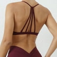 thumbnail image 4 of WMNTST Women's Ruched Sports Bras Spaghetti Straps Wireless Yoga Bra Soft Supportive Lift Outdoor Running Fitness Bras, 4 of 8