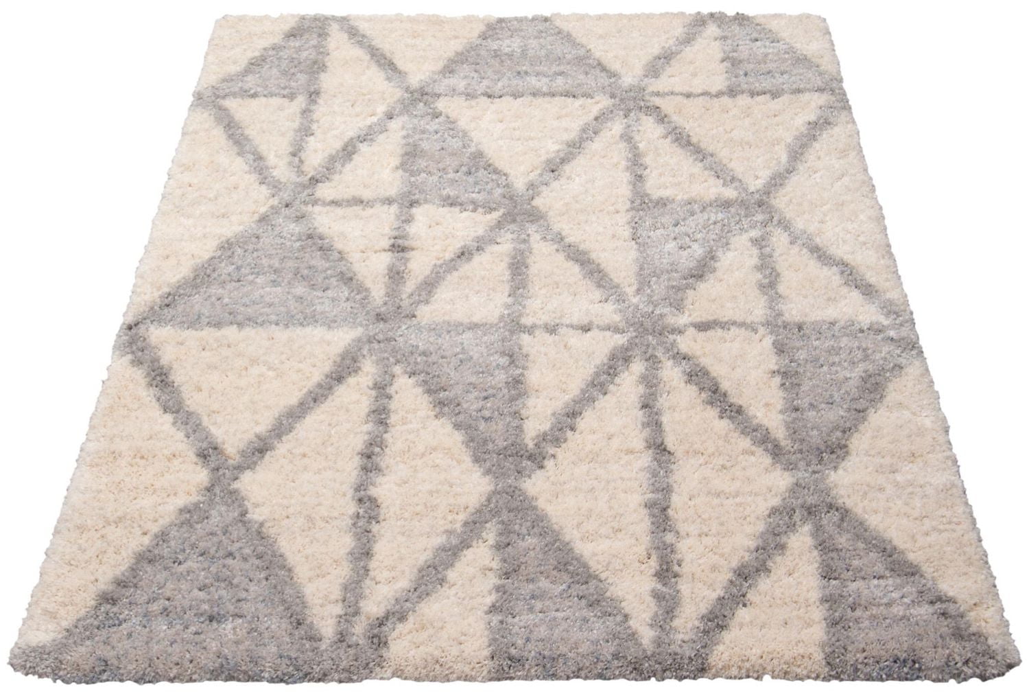 ECARPET Tapis Géométrique d'intérieur à Poils Longs, Collection Lova Ultra Douce et Pelucheuse