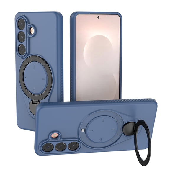 Dteck Case for Samsung Galaxy A17 5G,Shockproof Silicone TPU Case Compatible with Mag Safe Ring Holder Kickstand Back Cover,Blue