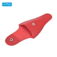 thumbnail image 3 of Uxcell 4.5"x2.6" PU Leather Embroidery Scissors Sheath Protective Cover, Red 2 Pack, 3 of 6