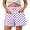 Purple, variant on Qgtaibl Womens Beach Shorts Fashion Polka Dot Drawstring Shorts with Pockets Summer Elastic High Waist Loose Fit Shorts Red S