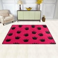thumbnail image 3 of Coolnut Lightweight Carpet Mats, 31 x 20 inches Area Soft Rugs Floor Mat Doormat Decoration for Rooms Entrance Black Animal Footprint Red, 3 of 6