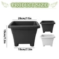 thumbnail image 4 of YardChic Square Planters, Square Plastic Planter Pot, Outdoor Flower Pots, Breathable Root Control Planter, Heavy Duty Thickened Planter for Indoor Outdoor Vegetables & Trees, 11" x 7.5", 4 of 4