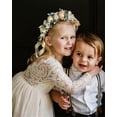 thumbnail image 5 of 2Bunnies Girls' 12M-10Y Paisley Lace Tulle Long Sleeve Knee Flower Girl Dress, 5 of 6