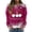 Hot Pink, variant on Hoodless Sweatshirt for Pretty Women, Round Neck Long Sleeved Dwarf Fa La La La Printed Top Hooded Sweater Winter Christmas Fashion Clothing