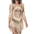 thumbnail image 1 of Women's Cover Up Crochet Hollow Out Tassel Lace Swimsuit, 1 of 7