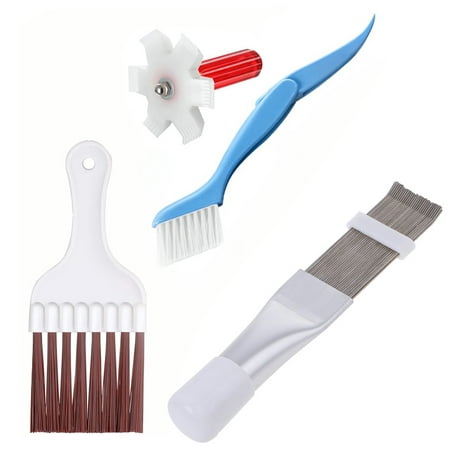 

Andoer 4pcs Air Conditioner Condenser Fin Cleaning Brush and Comb Set Fin Cleaner Fin Straightener Refrigerator Coil Cleaning Whisk Brush Folding Brush HVAC Maintenance Evaporator Tool