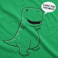 thumbnail image 2 of Women's I Love You This Much T-Rex T Shirt Funny Trex Dinosaur Tee Dino Tee Womens Graphic Tees, 2 of 9