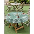 thumbnail image 3 of Outdoor Tablecloth with Umbrella Hole & Zipper, Green Palm Tree Round Tablecloth 54 Inch, Summer Botanical Tropical Tree Patio Table Cover Waterproof Table Cloth for Picnic/Party, 3 of 7