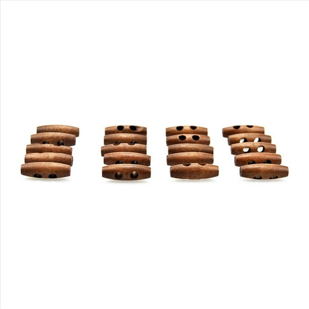 250 Piezas de Madera de Forma Verde Oliva Botones de Botones 2 Agujeros de Costura para la Decoracion de la Ropa