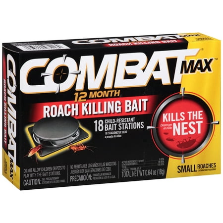 Combat ® Maxâ ¢ Small Roaches 12 Month Roach Killing Bait Stations 18 ct Box
