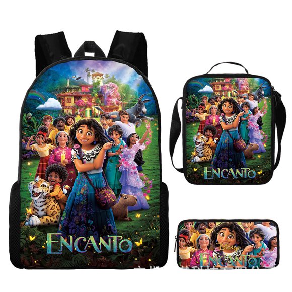 Encanto Sac à Dos, Sacs à Dos Dessin Animé, Sac de Jour Décontracté, Sac pour Ordinateur Portable, Épaules, Léger, pour l'École, Sac à Dos