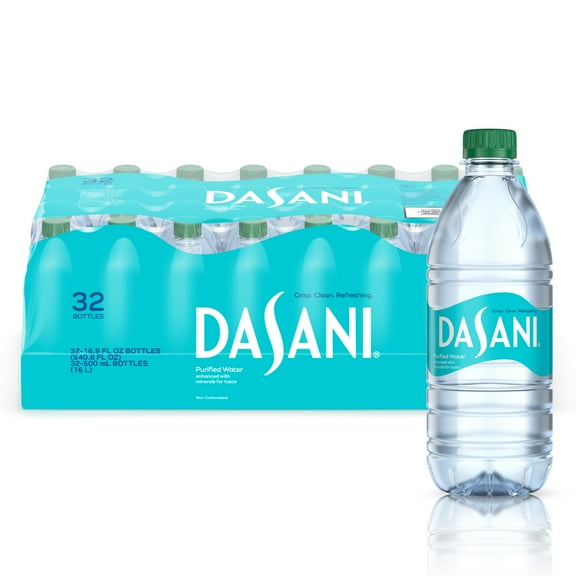 Dasani Purified Water Bottles, 16.9 fl oz, 32 Pack