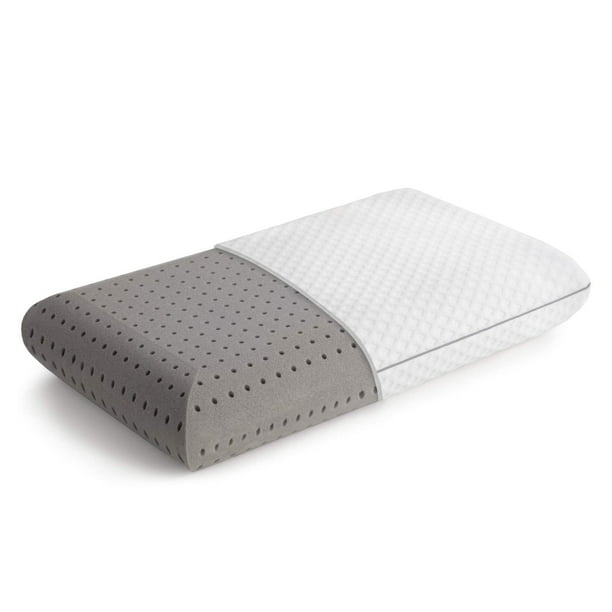 Almohada King Linenspa Memory Foam Carbón de Bambú Hipoalergénica con Funda Lavable y Diseño Ventila