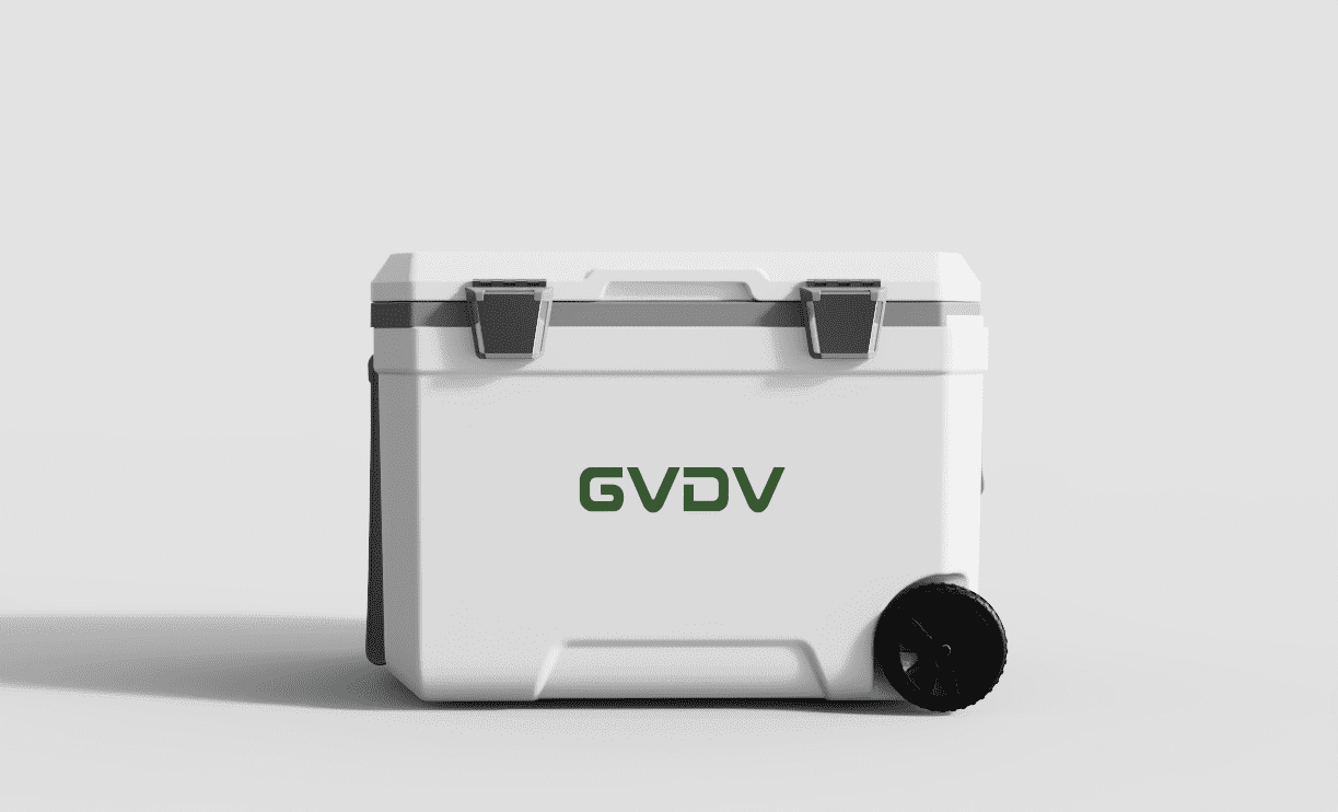GVDV 45 Qt Rolling Coolers with Wheels, Lightweight Hard Chest，White