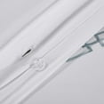 thumbnail image 6 of BNM Chain Links Embroidered Cotton Duvet Cover Set, King/California King, White/Silver, 6 of 9