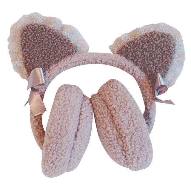 Cache-oreilles en Peluche d'Hiver pour Femmes, Oreilles de Chat Pliables Mignonnes, Cache-Oreilles Extérieur