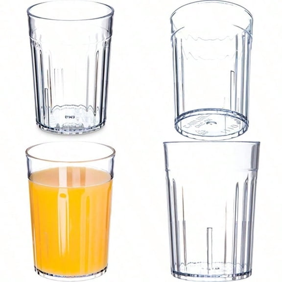 Carlisle FoodService Products Bistro Tumbler Plastic Tumbler for Restaurants Catering Kitchens Plastic 10.2 Ounces Clear
