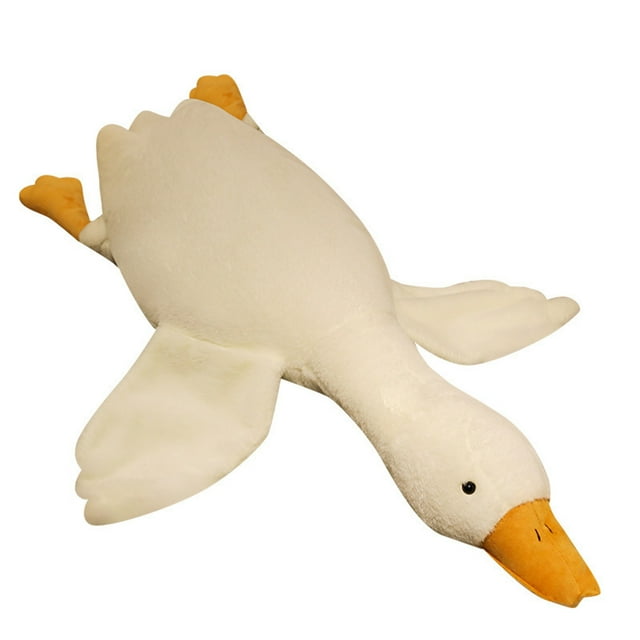 Goose Stuffed Toy Stuffed Animal Toy Goose Doll Animal Plush Toy Cute Stuffed Animal Stuffed Animal Toy Big White Goose Shape Simulation Design Cute Beautiful Soft Comfortable