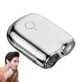 thumbnail image 1 of Mini Rasoir Électrique, Rasoir Rotatif Portatif à Double Tête, Rasage Humide et à Sec Amélioré 2026 pour le Voyage, Format de Poche Rechargeable USB-C pour Hommes, Ajustement du Contour du Visage à 360°, Têtes Lavables, 1 of 8