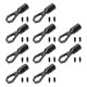 thumbnail image 2 of 10 Conjuntos De Tapas De Extremo De Cordón 8 Mm Con Tornillos, Broches De Garra De Extremo De La Cuerda Y Cierres, aleación De Zinc, Manualidades De Cuero Conector De Clips,, 2 of 7
